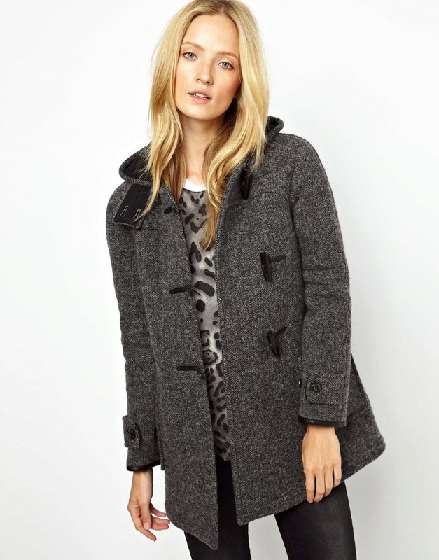 Charcoal Tweed Duffle Coat
