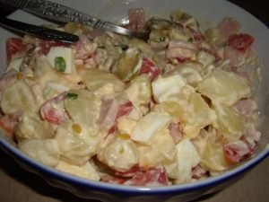 Salade de jambon et pommes de terre