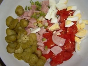 Salade de jambon et pommes de terre