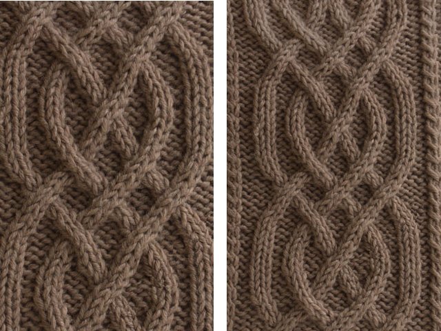 Tresses tricotées avec des aiguilles - schémas avec une description