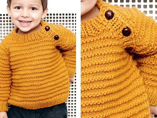 Pulover de tricotat pentru un băiat