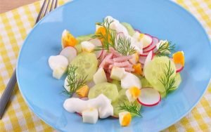Salade de jambon et légumes