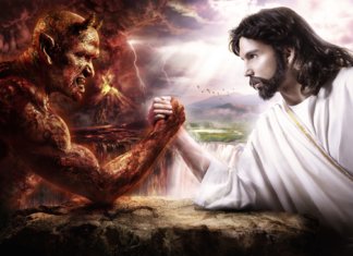 Konfrontasjonen av Gud og djevelen
