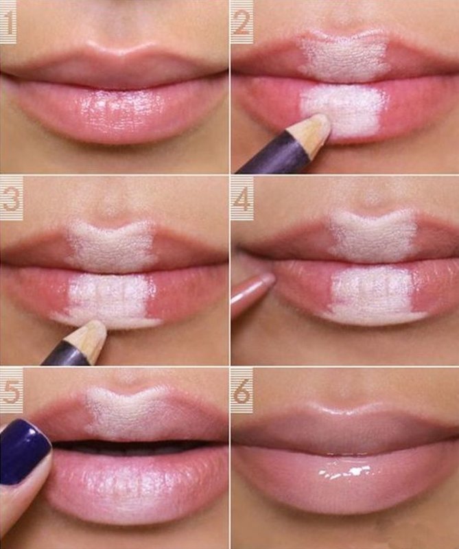 La deuxième façon de contour des lèvres