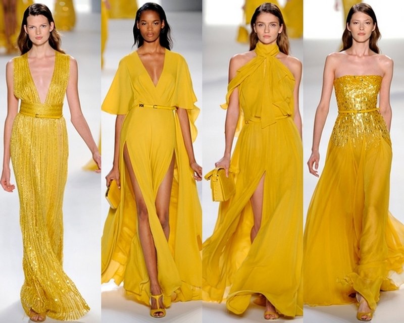 O selecție de rochii în culori galbene