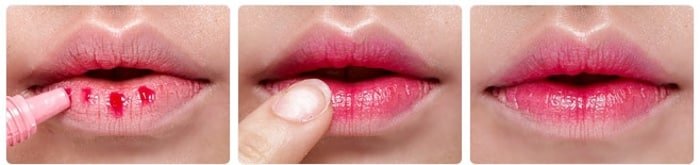 Teinte phasée sur les lèvres