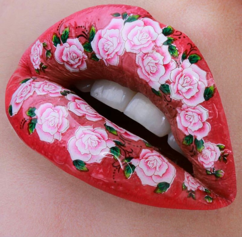 Roses sur les lèvres