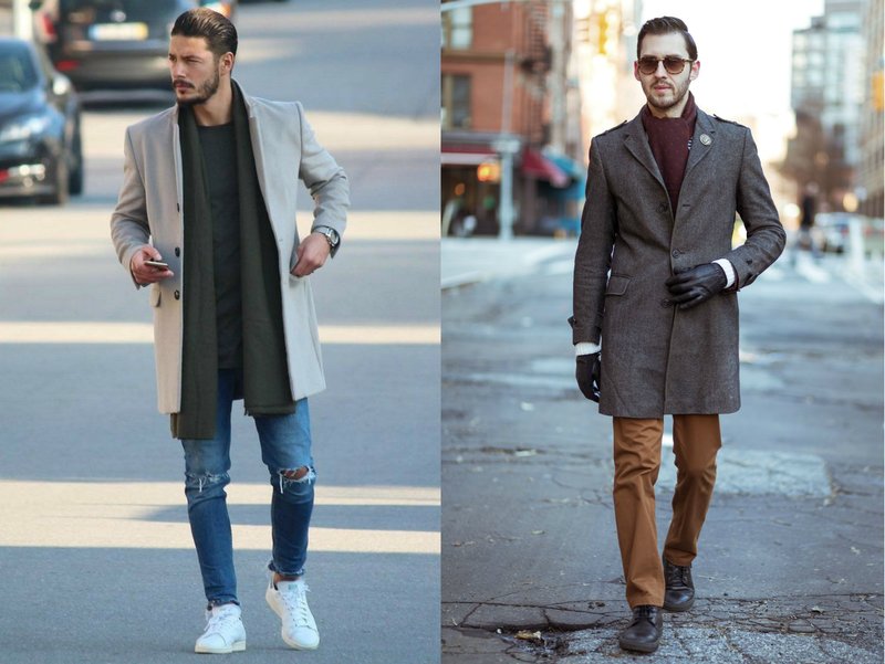 Imagini de bărbați la modă cu o eșarfă