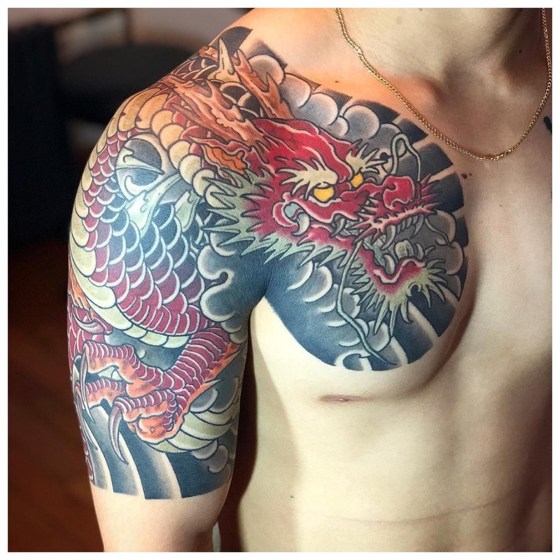 Japansk stil Dragon Tattoo