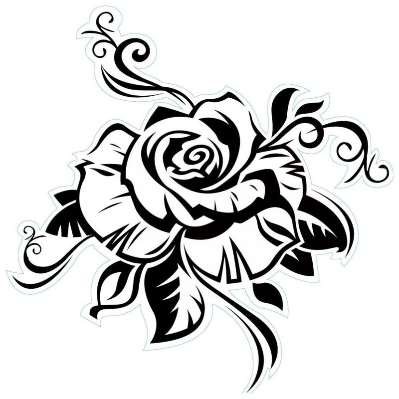 Stor blomst for en tatovering