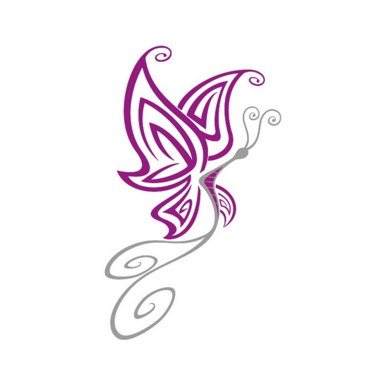 Silhouette de papillon - croquis pour tatouage