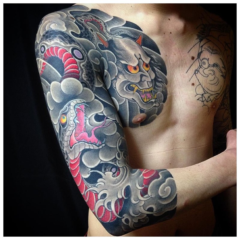 Japansk demon tatovering