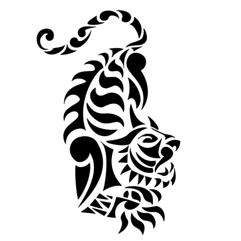 Skisse for tiger tatovering