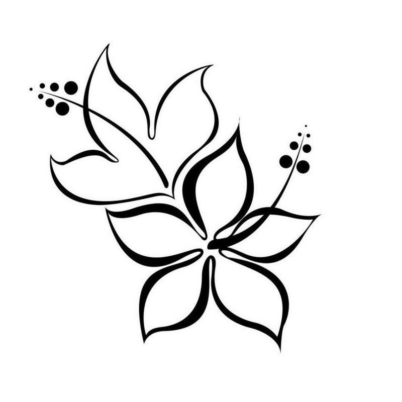 Blomst - skisse for tatovering